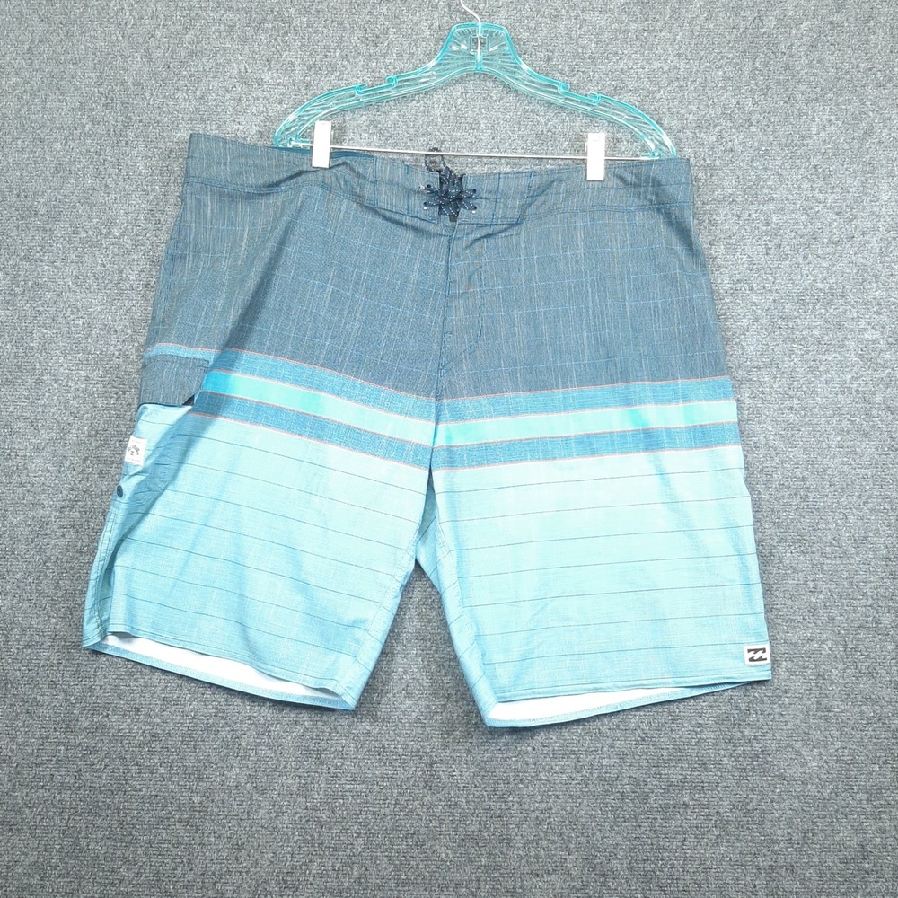 Billabong Board Shorts All Day Pro ABYBS00112 40 Blue Mens Striped Swim Trunks